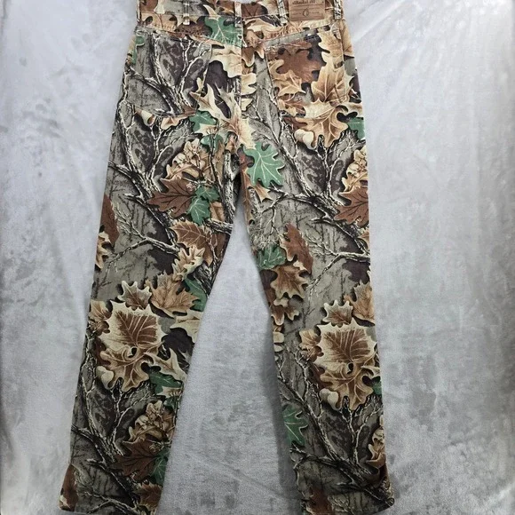 Wrangler Men's Advantage Camo Pants Size 34x34 Woodland Pattern Hunting Outdoor - Picture 8 of 12